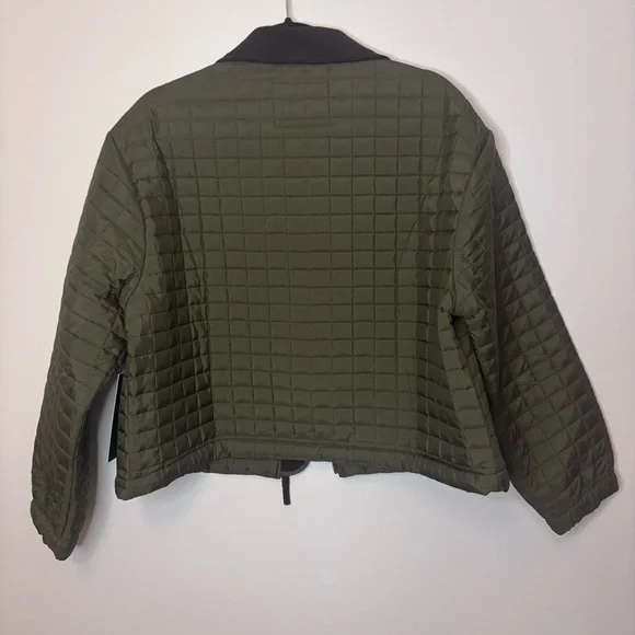 Tuckernuck NWT Olive Green Box Quilt Barn Coat Jacket Corduroy detail sz XL/XXL - Picture 3 of 8